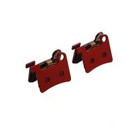 2 Pairs Electric Bicycle Disc Brake Pads, Full Metal All-Weather Brake Pads For E-Bike Calipers Smooth Braking Heat Dissipation, For Wet Conditions/Downhill Riding (metal red)