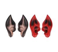 2 Pairs Fairy Pixie Elf Ears Cosplay Soft Pointed Tips Elven Vampire Ears