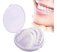 2 Pairs Fake Teeth, Snap on Veneers Teeth, Veneers Snap in Teeth, Instant Snap on Perfect Smile Confidence in Minutes at Home (2 Upper +2 Lower Teeth, with Box