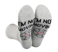 2 Pairs FFXIV Black Mage Socks BLM Gift F-FXIV Gamer Gift I’m Not Moving Socks for Men (Moving Socks)