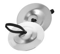 2 Pairs Finger Cymbals Mini Hand Zills for Belly Dancing Iron Musical Instrument with Elastic Grip for Dance Parties and Events
