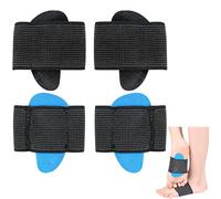 2 Pairs Flat Feet Arch Support Half Insoles, Low Profile Shoe Inserts in Blue and Black, Arch Support Insoles Women and Men Design, Comfortable Foot Brace Pads for Daily Walking Standing and Work