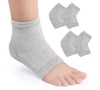 2 Pairs Foot Moisturiser Socks with Gel Heel - Cracked Heel Moisturising Socks for Dry Feet - Soft & Breathable Fabric - Unisex Hydrating Socks for Men & Women