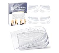 2 Pairs Foot Supination Correction Insoles, 3 Layers Adjustable Silicone Medial Lateral Heel Wedge, Over-Pronation Corrective Inserts for Women Men Feet Alignment, Bow Legs, Knee Pain (L)