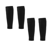 2 Pairs Football Sock Sleeves,Black Over-The-Calf Pre Cut Footless Socks Sleeve Over Shin Pads,Soccer Sports Set for Mens Womens Adults Beginners and Pros Footballs Games And Training Comfortable Fit