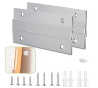 2 Pairs French Cleat Picture Hangers, 2 Inch Heavy Duty Z Brackets for Wall Mounting Mirrors, Shelves, Frames, Headboards - Interlocking Z-Clamps with Screws Included