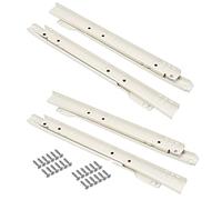 2-Pairs Full Extension Drawer Slides 10Inch 22Inch - Heavy Duty Metal Runners Support 35kg - for Kitchen Cabinet Furniture Drawer Track Rails - Computer Keyboard Tray Guides