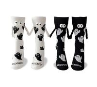 2 Pairs Funny Halloween Socks For Couples His And Hers (H+W)