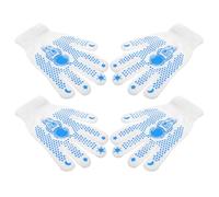 2 Pairs Gardening Gloves Blue Silicone Knitting Nonslip Astronaut | 15.7x11x1cm Size, Soft Lining, Elastic Wrist, Double-Stitched Fingertips, for Weeding Planting Pot Moving and Rope Handles