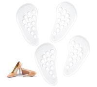 2 Pairs Gel Arch Support Insoles, Clear Arch Support Pads Adhesive High Arch Inserts Soft Arch Pad Flat Feet Shoe Inserts for Most Shoes Men Women