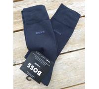 2 PAIRS : Genuine HUGO BOSS Navy 82% Cotton Socks 43-46 UK 9-11 Mens hug1
