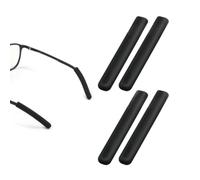 2 Pairs Glasses Ear Cushions,Soft Silicone Eyeglass Arm Cushion,Elastic Glasses Arm Covers Keep Sunglasses From Sliding,for Glasses Comfort Grip Anti-Slip Behind The Ear Sleeve,Eyewear Retainer(Black)