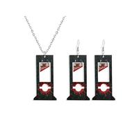 2 Pairs Gothic Knife Guillotine Earrings Horror Black Knife Beheading Door Spooky Dangle Drop Earrings Cosplay Halloween Party Cool Jewelry Gifts, M, Zinc, No Gemstone