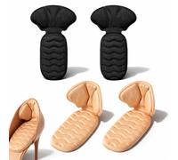 2 Pairs Heel Cushion Pads, Anti-Slip Heel Grips, Self-Adhesive Heel Pad Protectors for Loose Shoes Shoes Too Big, Suitable for Men Women to Prevent Heel Rubbing Blister