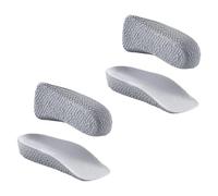 2 Pairs Heightening Insoles EVA Half Heel Inserts, 2.5cm | Hidden Lift Design, Breathable Pores, Sweat Absorption, Anti-skid Heel Pads, for Men, Leather Shoes, Boots and Workouts