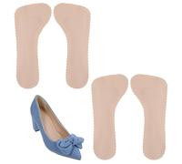 2 Pairs High Heel Comfort Pads, Invisible Self-Adhesive Cushion Insoles Arch Support Weight Shifting Shoe Inserts for Women Comfort Insoles Shoe Pads for Sandals Flats Pump Dress Shoes Boots (Beige)