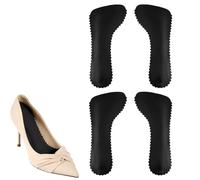 2 Pairs High Heel Inserts for Women, Invisible Adhesive Cushion Insoles Arch Support Non-Slip Slim Inserts Liners 3/4 Comfort Insoles Shoe Pads for Sandals Flats Pump Dress Shoes Boots (Black)