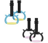 2 Pairs Home Gym Gymnastics Rings Equipment, Adjustable Strap Strength Training Rings, Pulling Rings for Physical Training