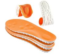 2 Pairs Inserts for Men & Women - 4D Cloud Shoe Insole Super Soft Comfort Memory Foam Inserts (Men: US 8-11,Orange)