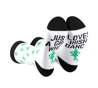 2 Pairs Irish Dance Socks Dance Lover Gift Dance School Gift Dance Teacher Appreciation Gift Irish Dance Team Socks (UK, Alpha, One Size, Regular, Regular, IR DANCE 2s)