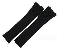 2 Pairs Knitted Long Gloves With Thumb Hole - Fish Scale, Wool Open Finger, Autumn and Winter Warm Arm Warmers for Ladies