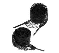 2 Pairs Lace Shoelaces for Trainers 3cm 2.5cm Wide Lace Shoe Laces White Trainer Fancy Flat Shoelace Hollow 47 Inch Long Shoe Strings Fat Shoestring for Adult Women Girls