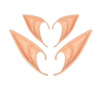 2 Pairs Latex Elf Ears: Soft Pointed Fairy & Vampire Ears for Cosplay, Halloween, and Live Broadcast Props(Does not include glue; you can apply eyelash glue or double-sided tape to the ear root.)