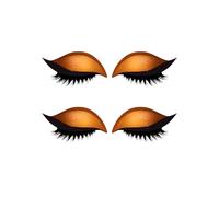 2 Pairs Lazy Eye Shadow Eyelash Patch, 2 Pairs Colorful Eyeshadow and Lash Stickers,Reusable Eyeshadow & Eyelash Stickers for Eyes, Natural Eye Fake Lashes for Women's Make Up