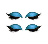 2 Pairs Lazy Eye Shadow Eyelash Patch - Colorful Beauty Fashion Eyelid Line Sticker, Lazy Makeup Tool, Reusable Eyelid and Eyelash Stickers, Natural Eye Fake Lashes for Women's Make Up (Blue)