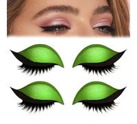 2 Pairs Lazy Eye Shadow Eyelash Patch,Eyeshadow and lash Sticker, 2-in-1 Reusable Eyeshadow & Eyelash Makeup Stickers with False Lashes, Makeup Stencils Sticker for Party, Prom