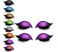 2 Pairs Lazy Eye Shadow Eyelash Patch, Reusable Eyeshadow & Eyelash Stickers for Eyes, 2 in 1 Eyeshadow Stickers, for Easy Makeup Application at Home or on the Go (B)