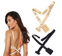 2 Pairs Low Back Bra Converter Soft Women's Bra Extenders 2 Hooks Backless Bra Stretchy Bra Strap Extender Adjustable Women's Bra Straps for Women Backless Dress