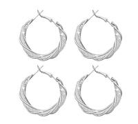2 Pairs Lymphatic Drainage Hoop Earrings, Lymph Magnetotherapy Germanium Flysmus Halolux Earrings, Lymph Activity Ring, Acupuncture Therapy Earrings, Fashion Jewelry, Zinc, No Gemstone