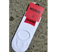2 Pairs M 39-42 : Genuine HUGO BOSS White Low Cut Trainer Liners Socks HBcrate