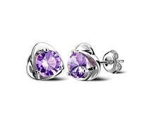 2 Pairs magnetic earringsfor women Weight Loss Earrings 925 Pure Silver Cubic Zirconia Lympha Acupoint Stimulation Magnetic Therapy Fat Burning