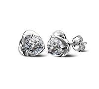 2 Pairs magnetic earringsfor women Weight Loss Earrings 925 Pure Silver Cubic Zirconia Lympha Acupoint Stimulation Magnetic Therapy Fat Burning
