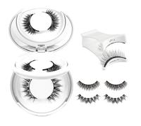 2 Pairs Magnetic Eyelashes with Applicator, Reusable Magnetic False Eyelashes No Glue Needed, Magnetic Eye Lashes Easy to Wear and Remove for Beginner