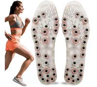 2 Pairs Magnetic Insoles Reflexology Insoles for Men Women Acupressure Insoles Massage Insoles Breathable Cure Foot Odor Orthotic Shoe Inserts,39