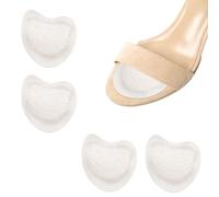 2 Pairs Metatarsal Pads, Breathable Ball of Foot Cushions Microfiber Leather and Sponge Forefoot Support Pads for Women Men Heels All-Day Comfort