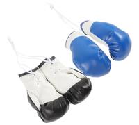 2 Pairs Mini Boxing Gloves Keychain Pvc Hanging Decor