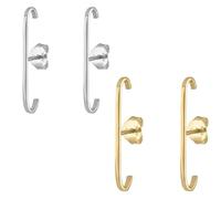 2 Pairs Minimalist Suspender Ear Cuff Earrings For Women Wrap Earlobe Studs，Wrap Earlobe Studs,Minimalist Suspender Ear Cuff Earrings For Women Wrap Earlobe Studs