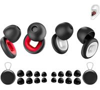2 Pairs Moto Earplugs-27 Db, Noise Cancelling Ear Plugs for Sleeping, Swimming, Studying, Working, Concert Ear Plugs, Reusable Soft Silicone Ear Plugs Wind Noise & Ear Ringing Reduction