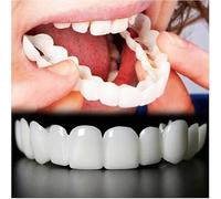 2 Pairs, Natural Comfortable Design to Restore Confident Smile, Temporarily Adjustable for Men and Women.(White) (2)