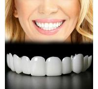 2 Pairs, Natural Comfortable Design to Restore Confident Smile, Temporarily Adjustable for Men and Women.(White) (6)