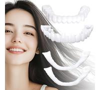 2 Pairs, Nature and Comfortable Regain Confidence Smile,Temporarily Adjustable for Men and Women.(White)
