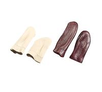 2 Pairs Needle Felting Finger Protector Knitting Thimble Finger Guards Leather Finger Cots Thumb Finger Gloves for Hand Craft