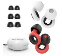 2 Pairs Nexavibe Noise Reduction Earplugs 33db for Sleeping,Concerts,Motorcycle,Focus Work & Travel - Reusable Silicone Ear Plugs for Adults with Portable Case - Includes 3 Sizes for All Ears