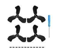 2 Pairs Noise Reducing Propellers 2217S 3 Props CW CCW Thrust Compatible With ZuruKin NEO 2 Drone(Black)