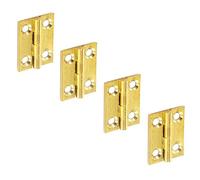 2 Pairs of 25mm Solid Brass Butt Hinges For Model Making or Cabinet + Screws 40512