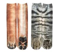 2 Pairs Of 3D Animal Paw Socks, Fun Gifts For Women, Novelty Gifts, Paw Socks, Dog Gifts For Men, Gifts For Dog Lovers